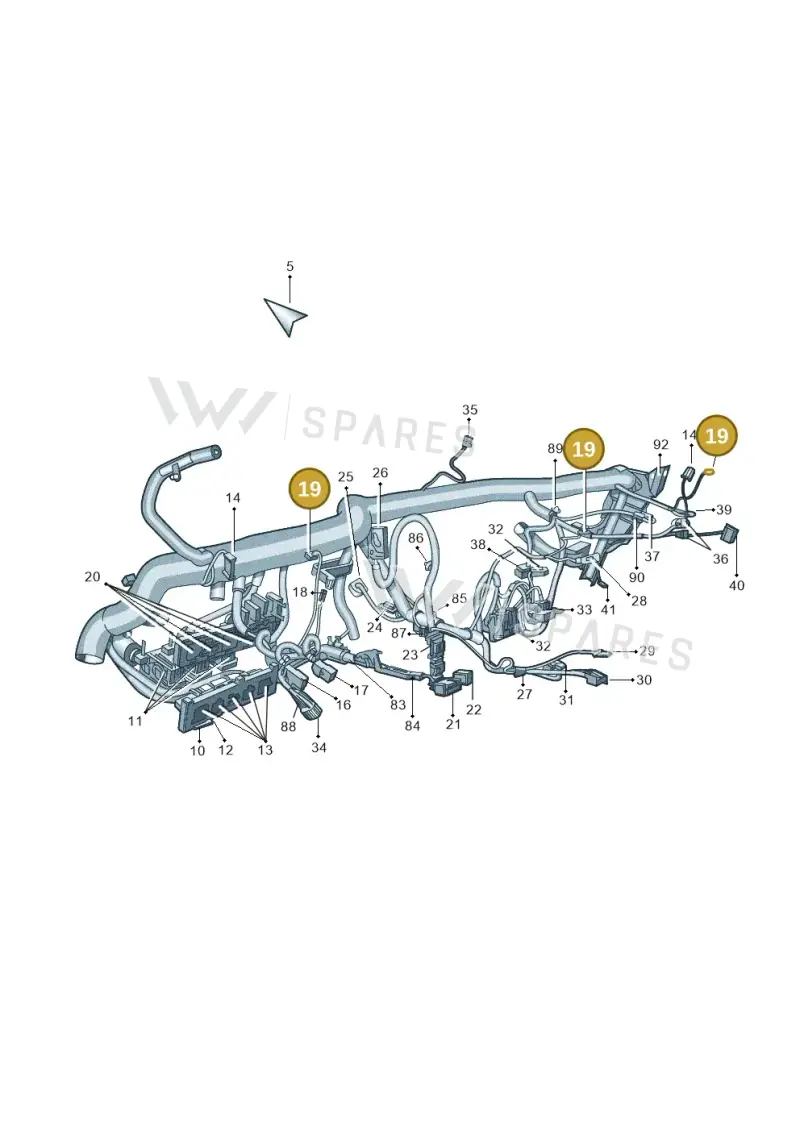 3B0973115A — Skoda Superb (2013-2015) diagram 632971870, position 19