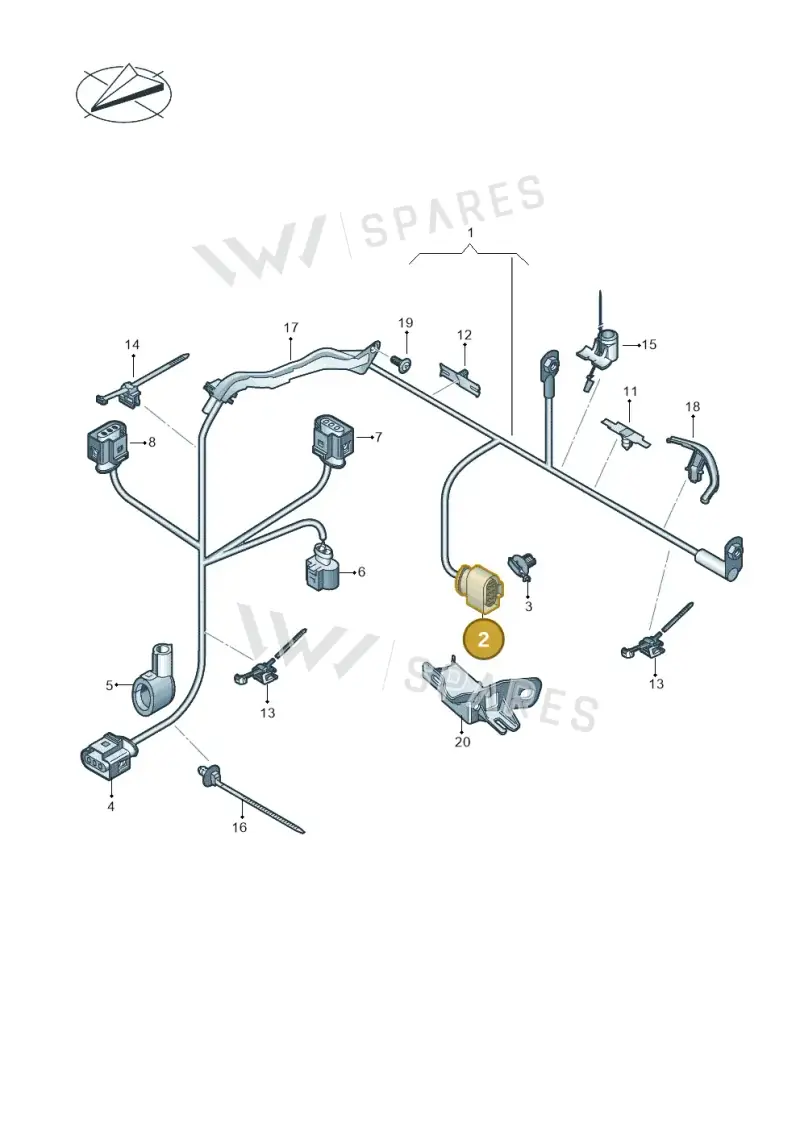 3B0973813 — Volkswagen Passat estate (2023-) diagram 3j0971700, position 2