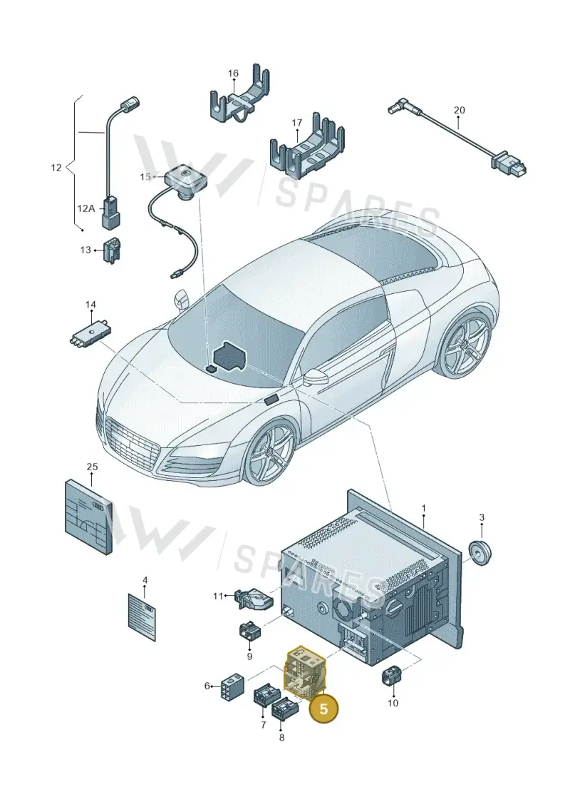 3B7035444 — Audi R8 qu. 5.2 (2012-2015) diagram 618035000, position 5