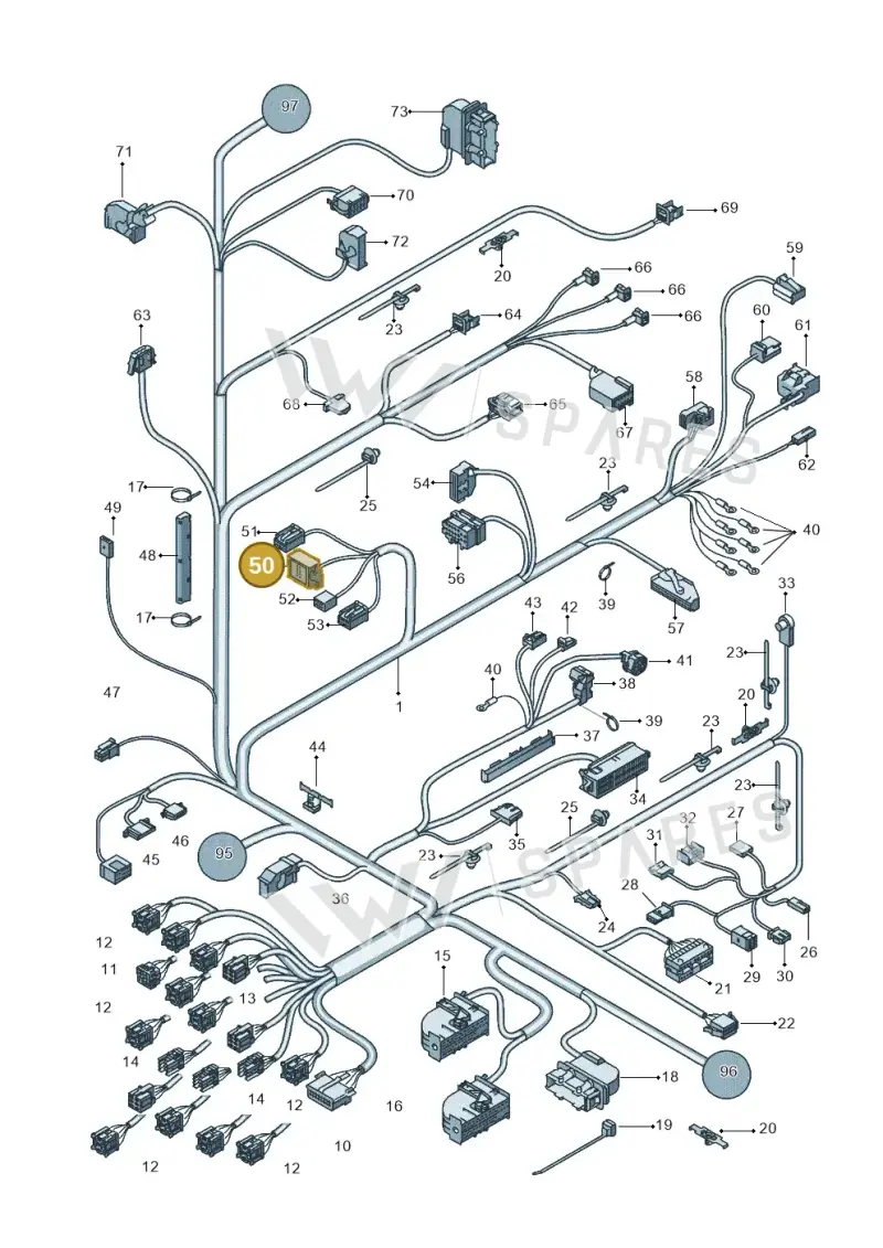 3B7035444 — SEAT Ibiza (2012-) diagram 639971820, position 50
