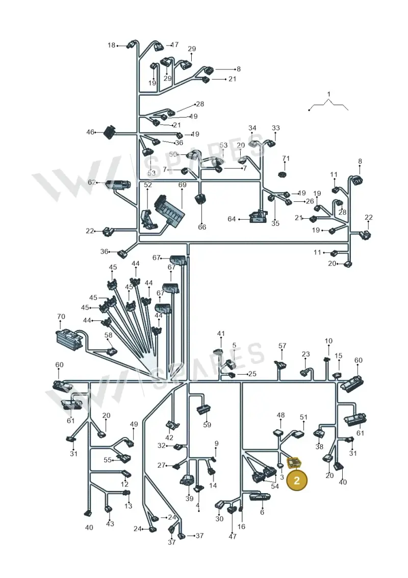 3B7035444A — Volkswagen Up! 1.0 TSI (2013-2017) diagram 559971800, position 2