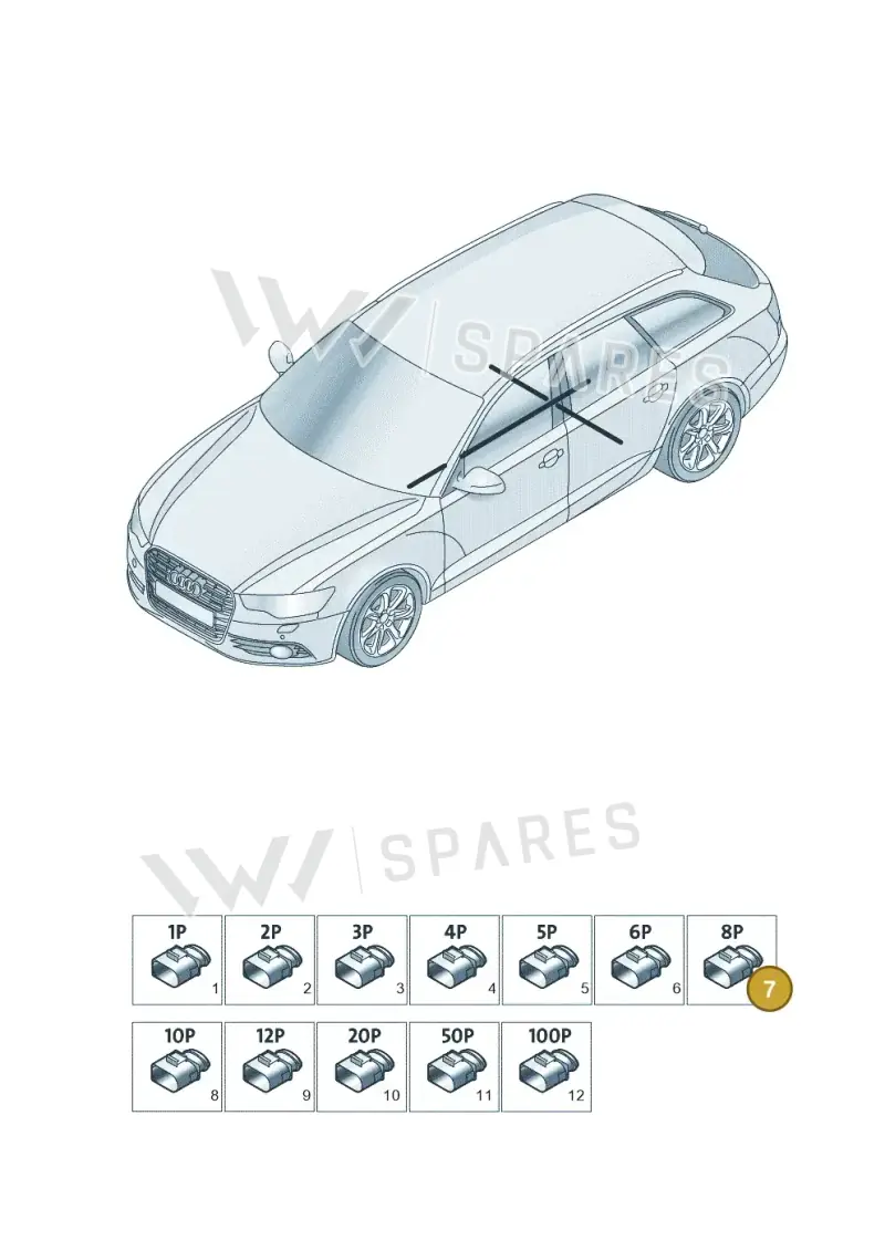 3B7035444A — Audi RS6 Avant (2013-2018) diagram 758971820, position 7
