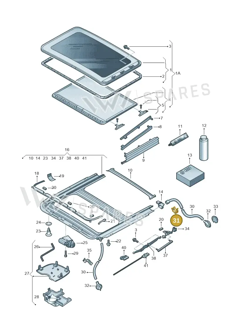 3B7877237 — Volkswagen PASSAT/4MOTION/W8 (2002-2005) diagram 203877000, position 31