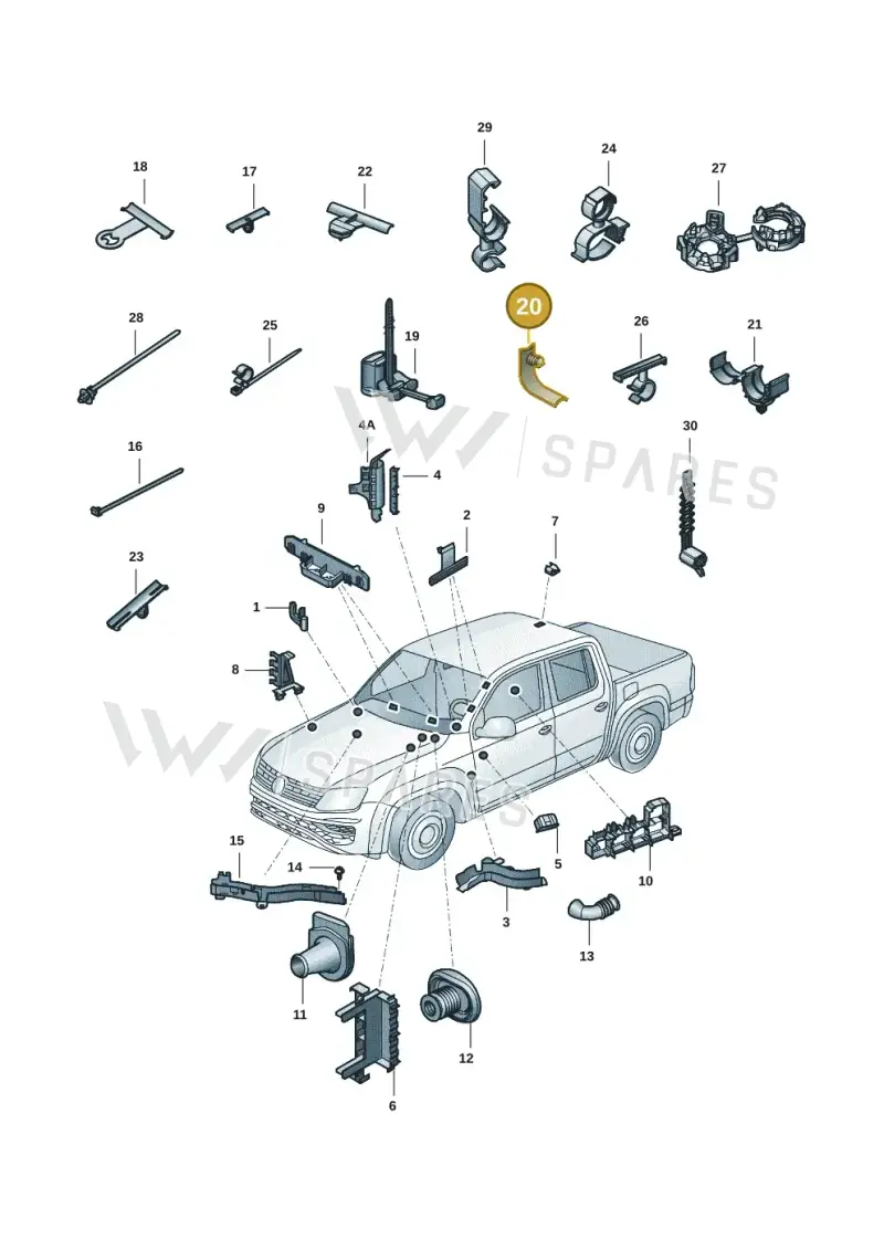 3B9971848 — Volkswagen Amarok (2022-) diagram 2ha971086, position 20