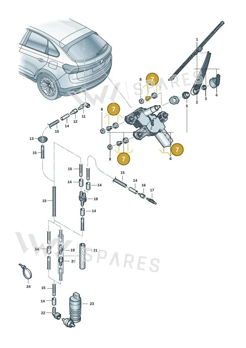 3B9998754 — Volkswagen Taigo (2021-2024) diagram 2f0955300, position 7