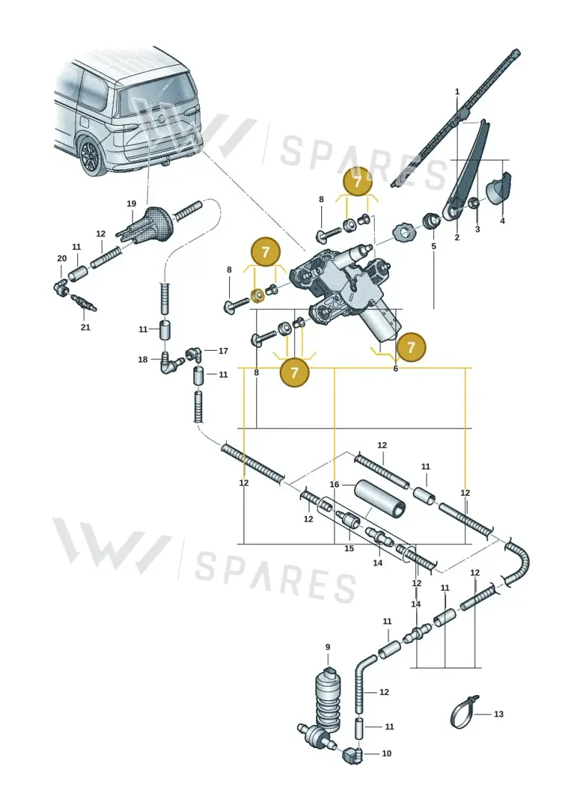 3B9998754 — Volkswagen Multivan (2021-) diagram 7t0955300, position 7
