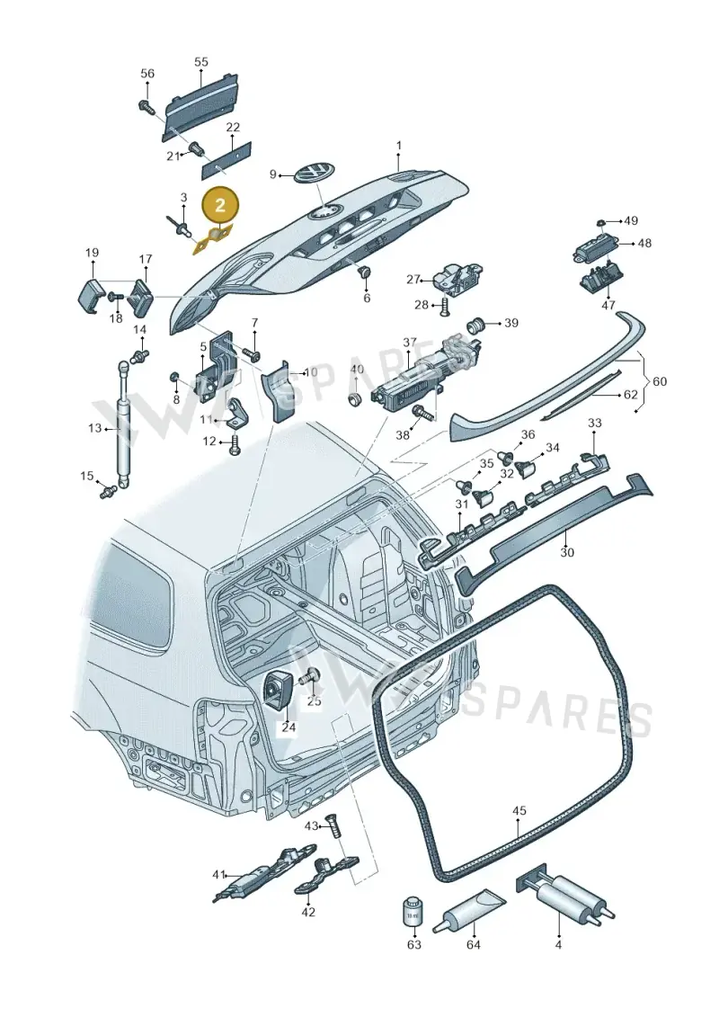 3BE813297 — Volkswagen Passat saloon (2010-2015) diagram 702827300, position 2