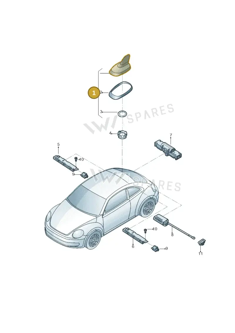 3C0035507R — Volkswagen New beetle (2011-2016) diagram 715035100, position 1