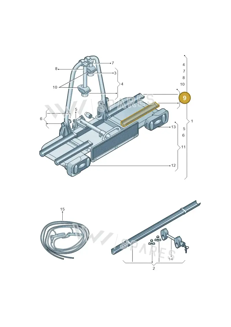 3C0071724 — Volkswagen Touran 2.0 (2010-2015) diagram 482071600, position 9