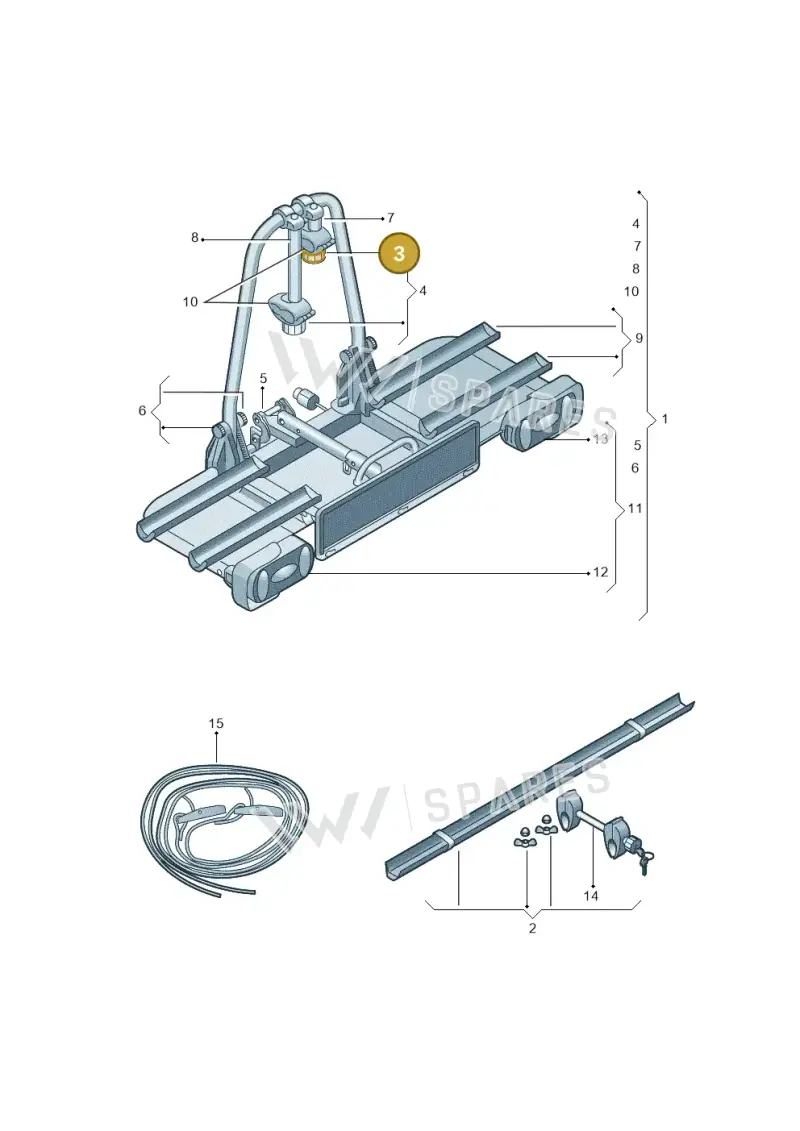 3C0071734K — Volkswagen Sharan (2015-2022) diagram 482071600, position 3