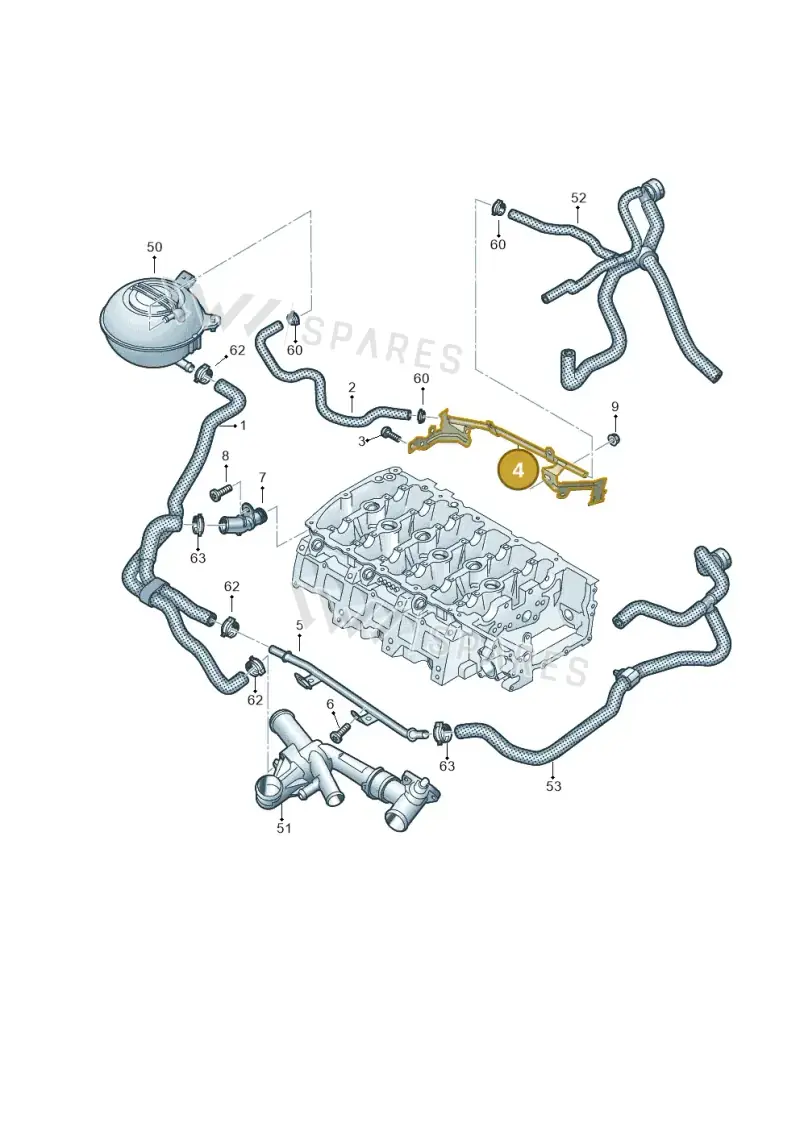 3C0121070AJ — Volkswagen Atlas Cross Sport (2019-2023) diagram 829121010, position 4