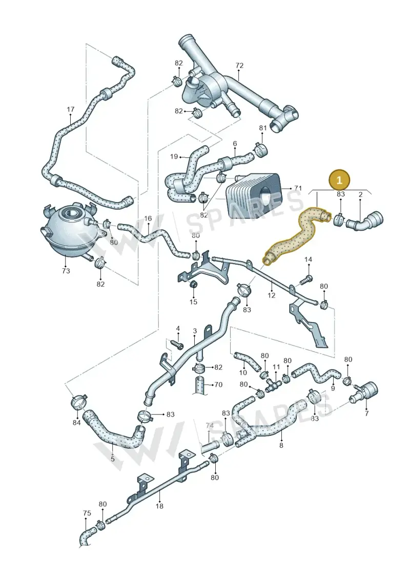 3C0122073EJ — Volkswagen Passat CC (2011-2016) diagram 460121340, position 1