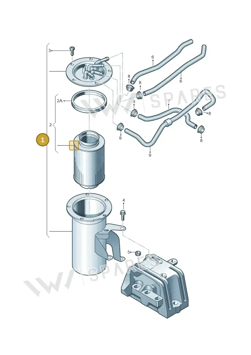 3C0127400E — Volkswagen TIGUAN                 08> (2007-) diagram 460127200, position 1