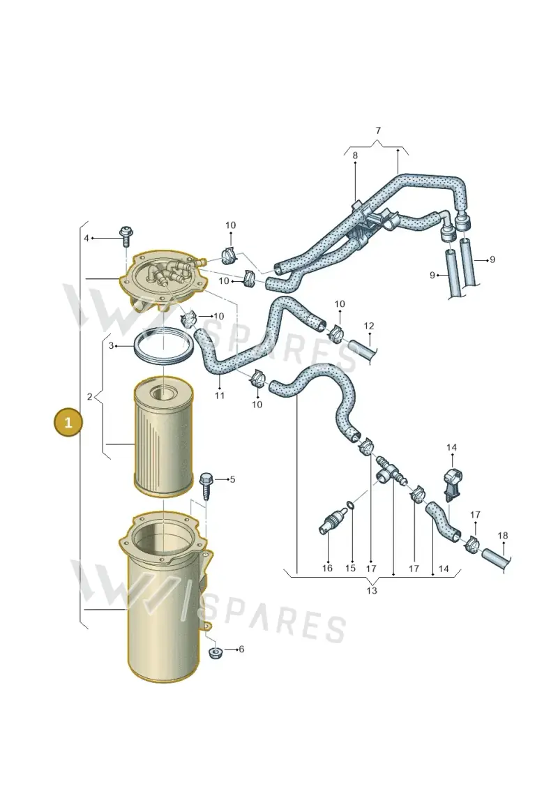 3C0127400E — Volkswagen Jetta (2014-2017) diagram 729127100, position 1