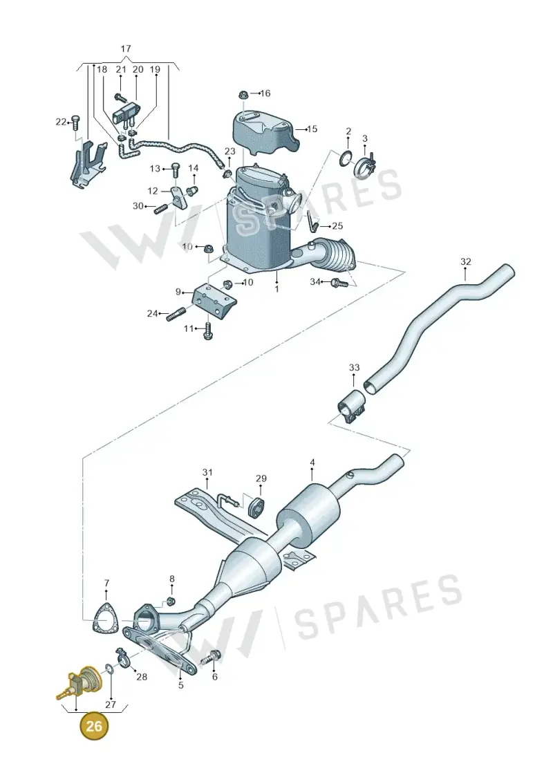 3C0131113C — Volkswagen Sharan Blue Motion (2010-2015) diagram 689253700, position 26