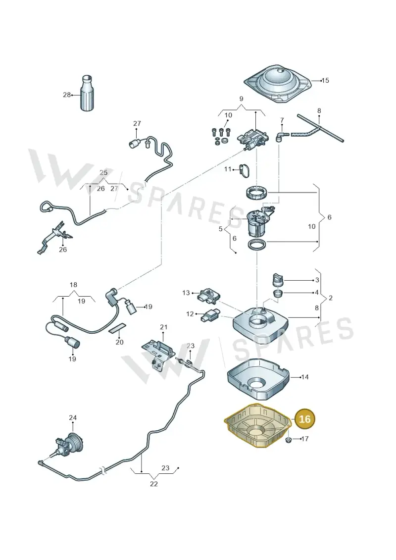 3C0131978 — Volkswagen Passat CC (2011-2016) diagram 656253690, position 16