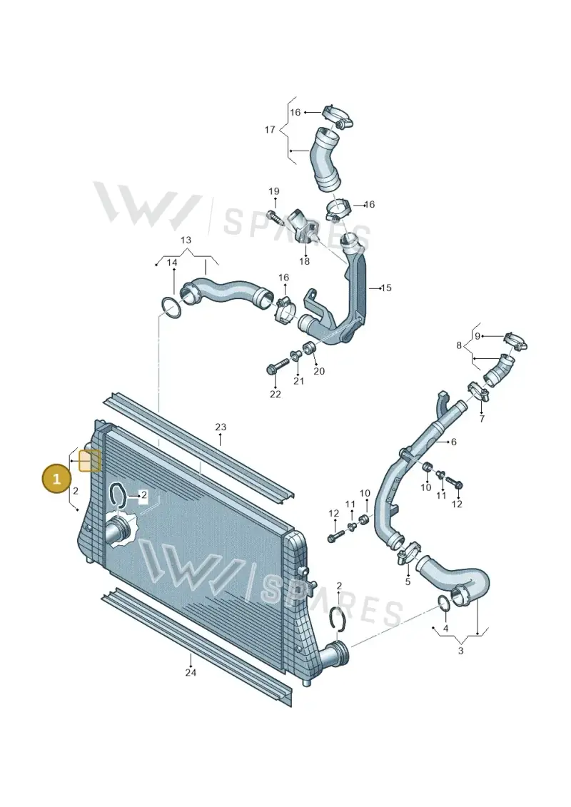 3C0145805P — Volkswagen Passat CC (2008-2012) diagram 634145900, position 1