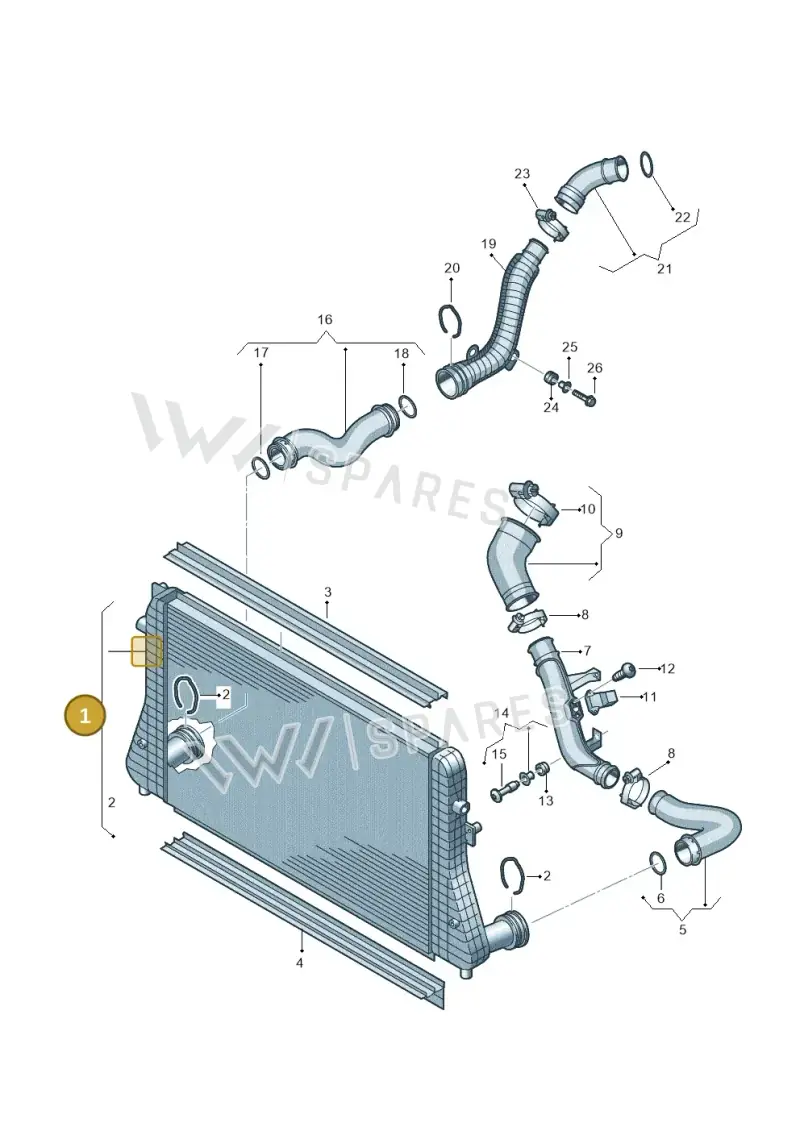 3C0145805R — Volkswagen Tiguan 4Motion (2011-2018) diagram 634145850, position 1