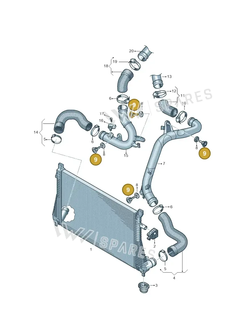 3C0145830 — Volkswagen Passat estate (2023-) diagram 746145780, position 9