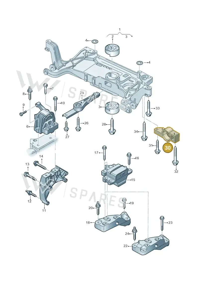 3C0199231F — Volkswagen Sharan BlueMotion (2015-2022) diagram 689199300, position 30