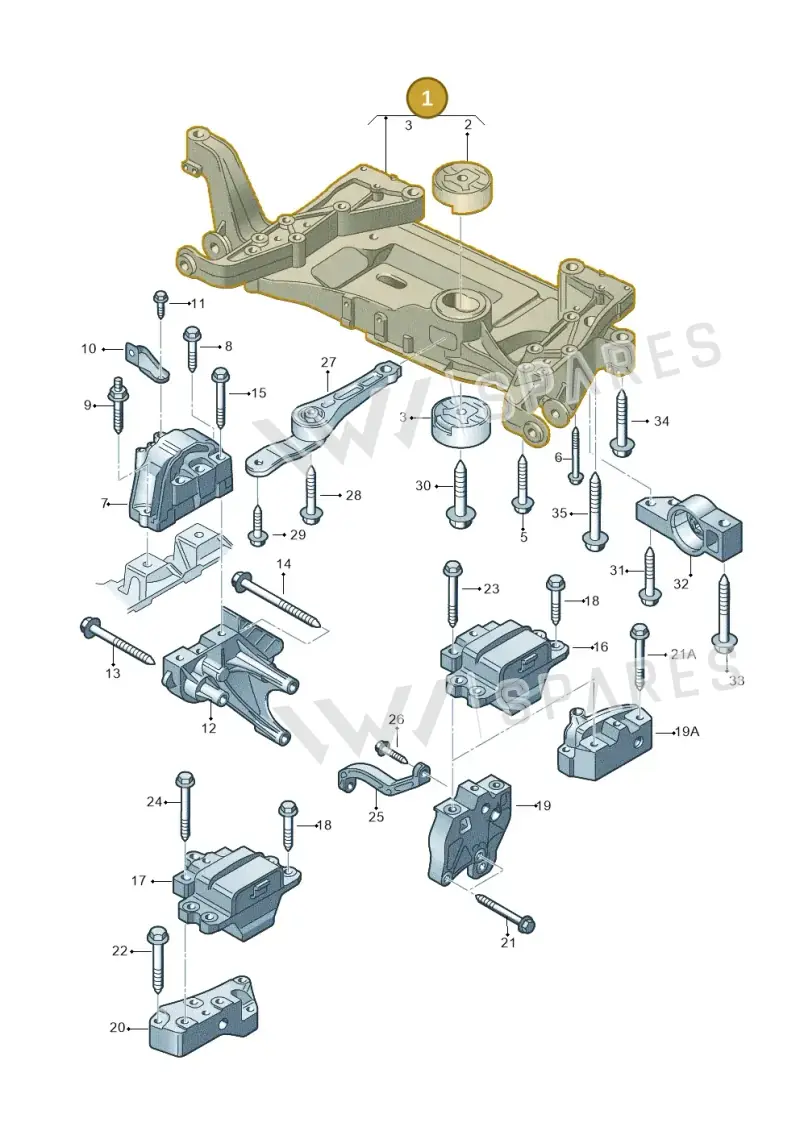 3C0199313AC — Volkswagen Passat estate (2008-2011) diagram 460199200, position 1