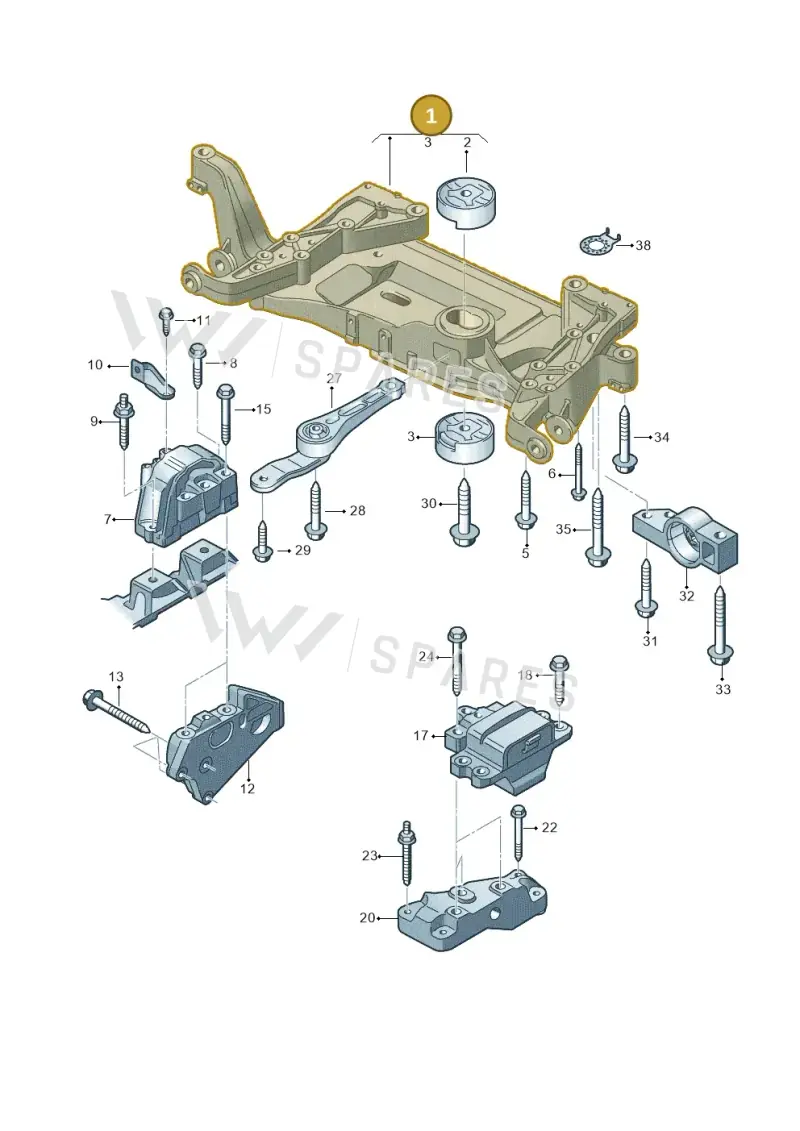 3C0199313BA — Volkswagen Passat CC (2011-2016) diagram 702199300, position 1