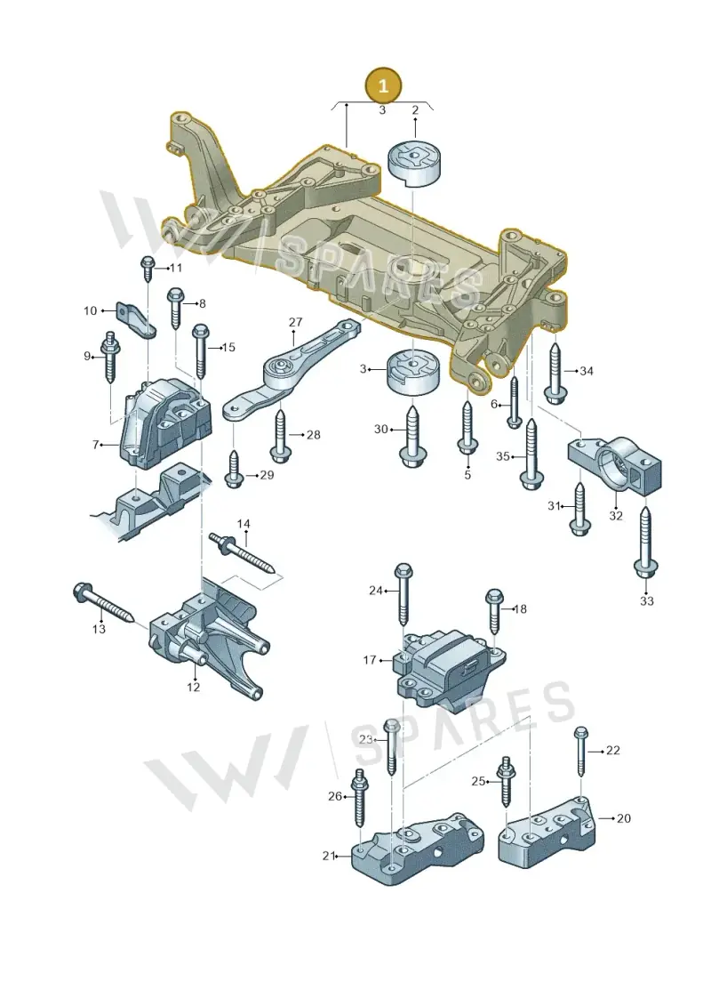 3C0199313BB — Volkswagen Passat CC (2011-2016) diagram 645199300, position 1