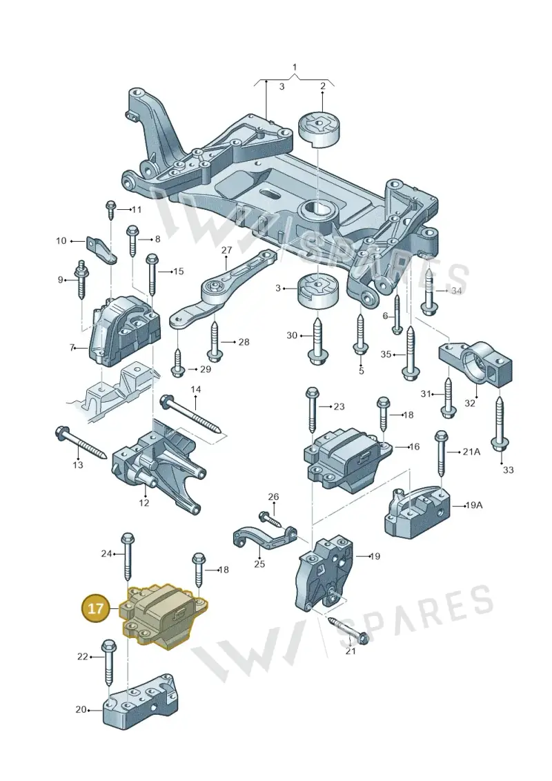 3C0199555AA — Volkswagen Passat CC (2008-2012) diagram 460199200, position 17