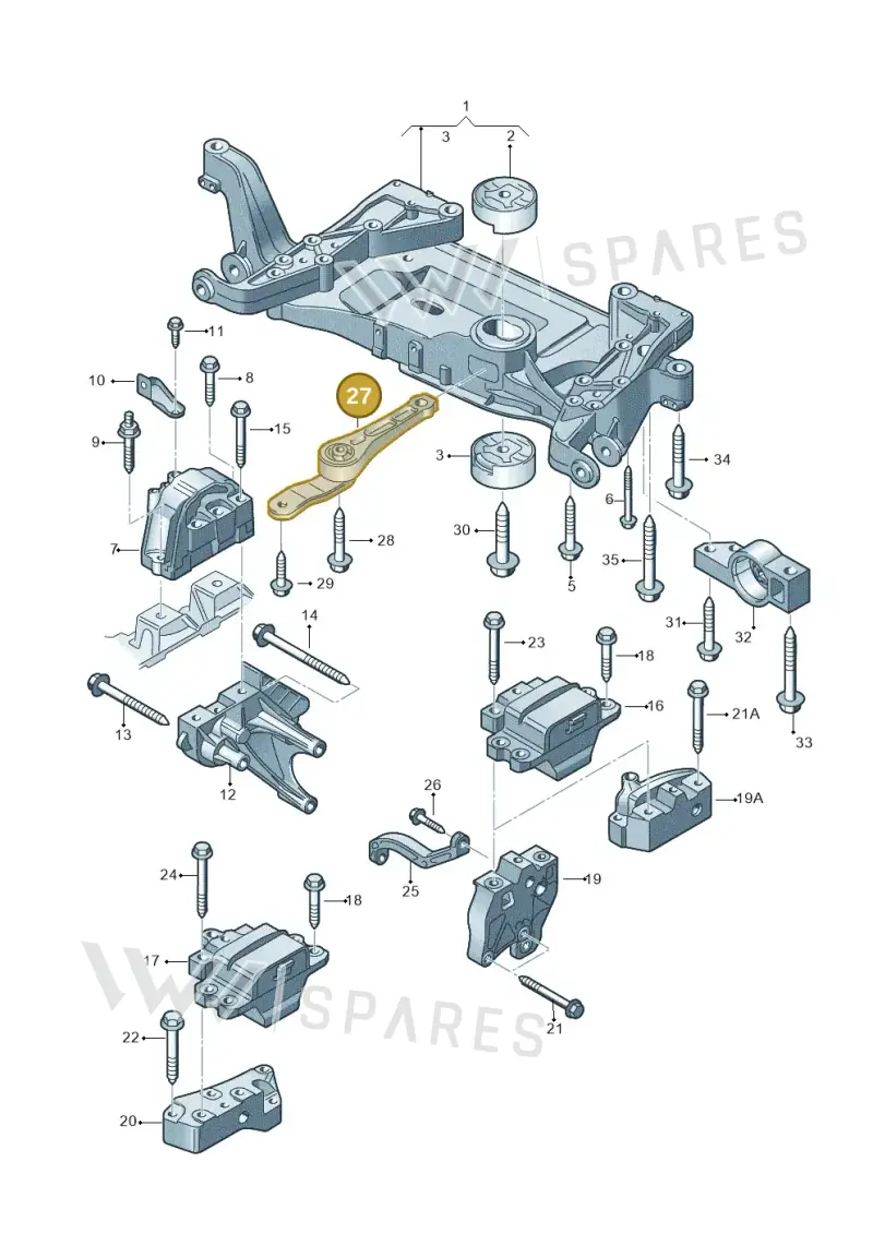 3C0199855K — Volkswagen Passat CC (2008-2012) diagram 460199200, position 27