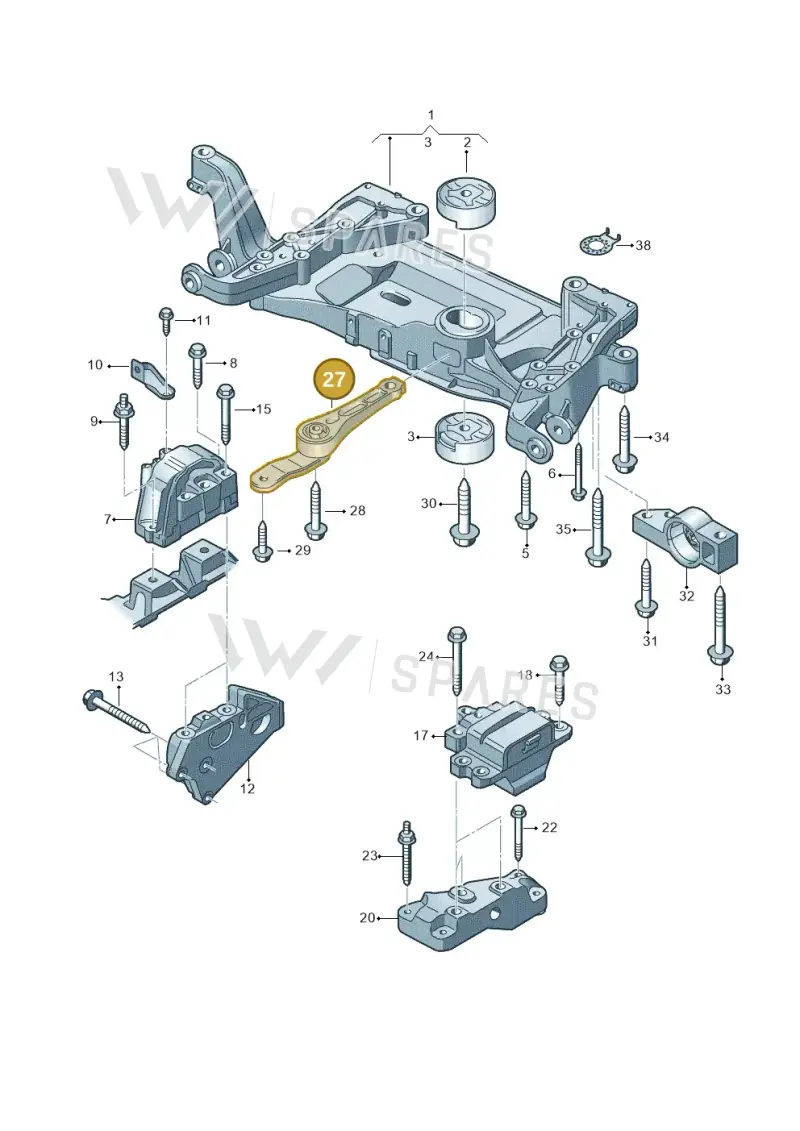 3C0199855K — Volkswagen Passat CC (2011-2016) diagram 702199300, position 27