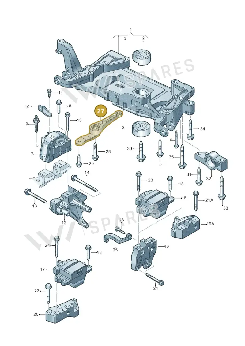 3C0199855L — Volkswagen Passat CC (2008-2012) diagram 460199200, position 27