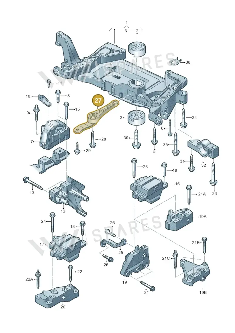 3C0199855L — Volkswagen Passat CC (2011-2016) diagram 702199200, position 27