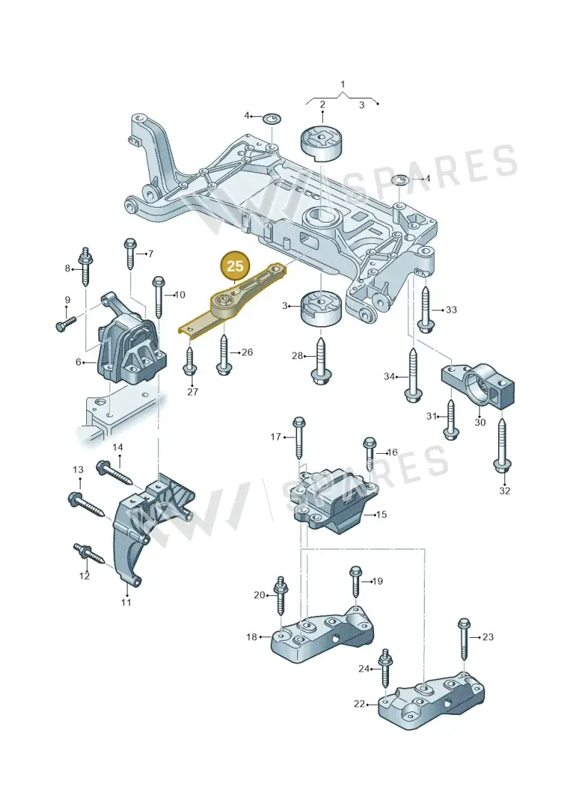 3C0199855M — Volkswagen Sharan BlueMotion (2015-2022) diagram 689199300, position 25