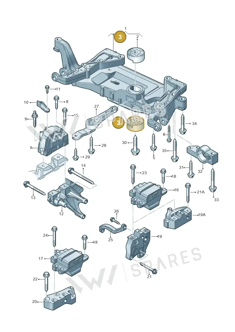 3C0199867B — Volkswagen Passat estate (2008-2011) diagram 460199200, position 3