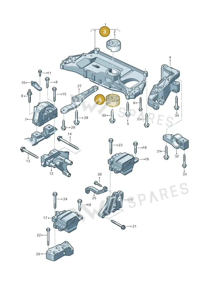 3C0199867E — Volkswagen Jetta Vagon            08> (2008-) diagram 409199200, position 3