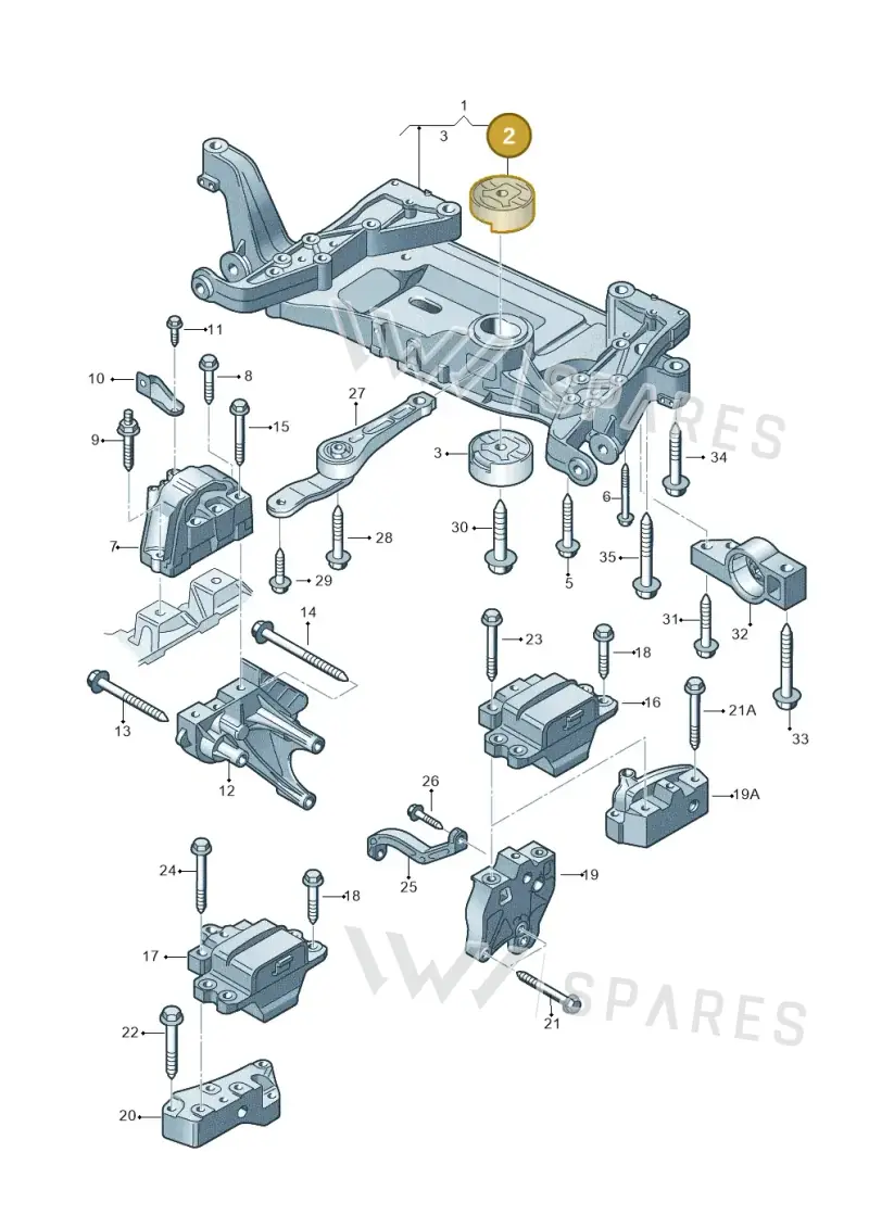3C0199868B — Volkswagen Passat estate (2008-2011) diagram 460199200, position 2