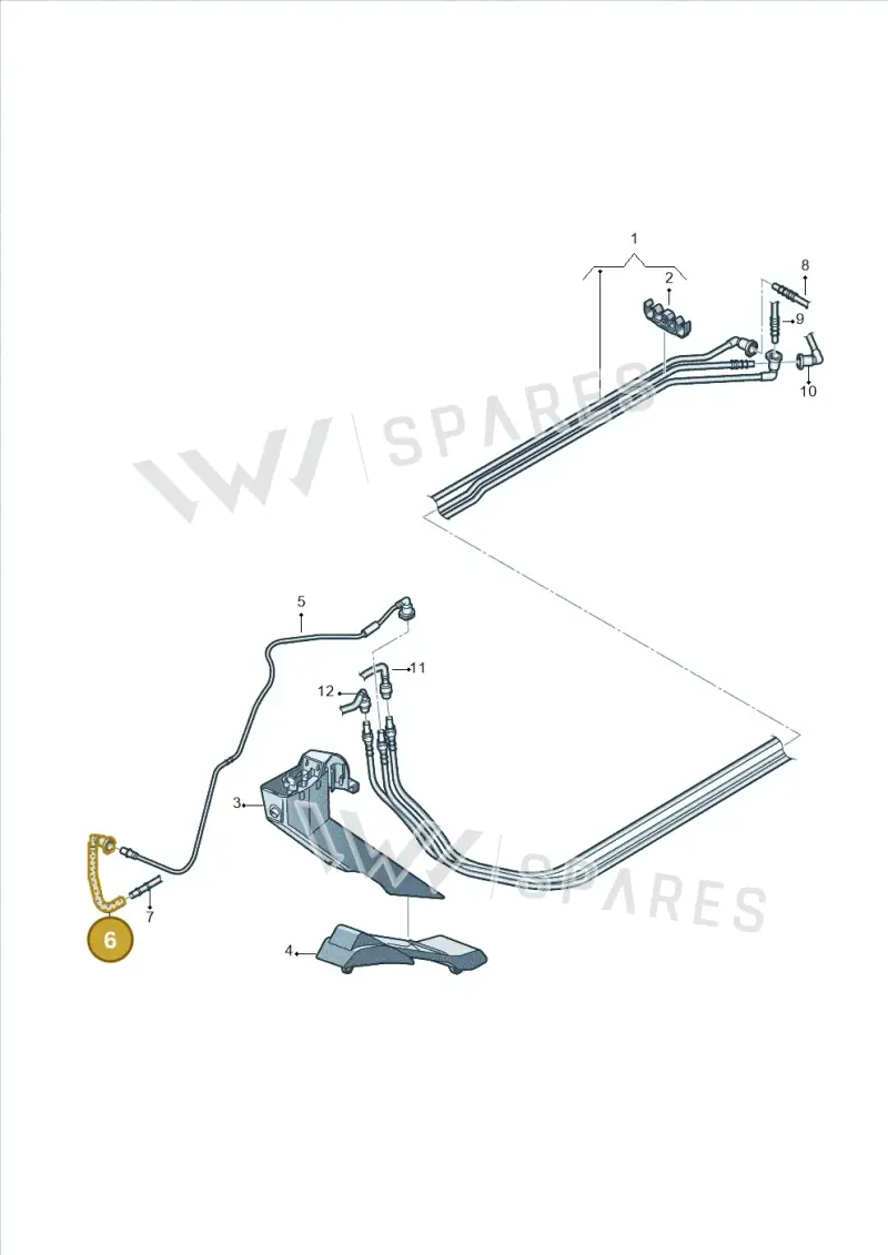 3C0201418A — Volkswagen Passat CC (2011-2016) diagram 737201200, position 6