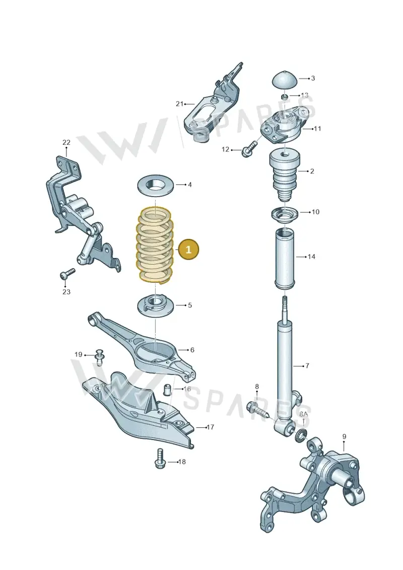 3C0511115BQ — Volkswagen Passat saloon (2010-2015) diagram 645511100, position 1