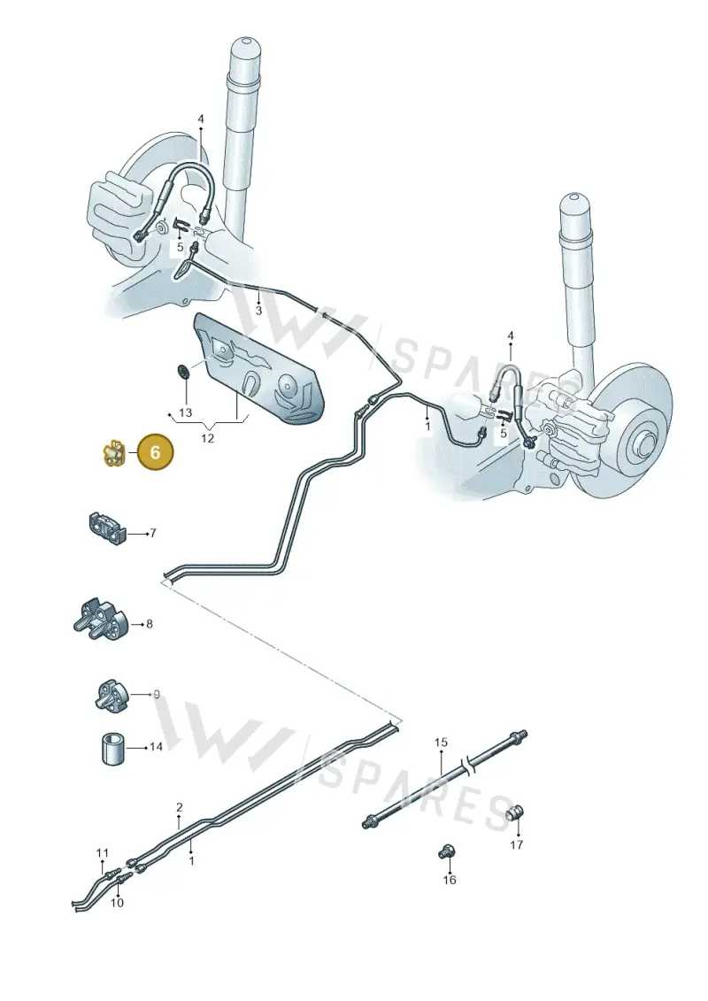 3C0611797B — Volkswagen Passat estate (2023-) diagram 793611300, position 6