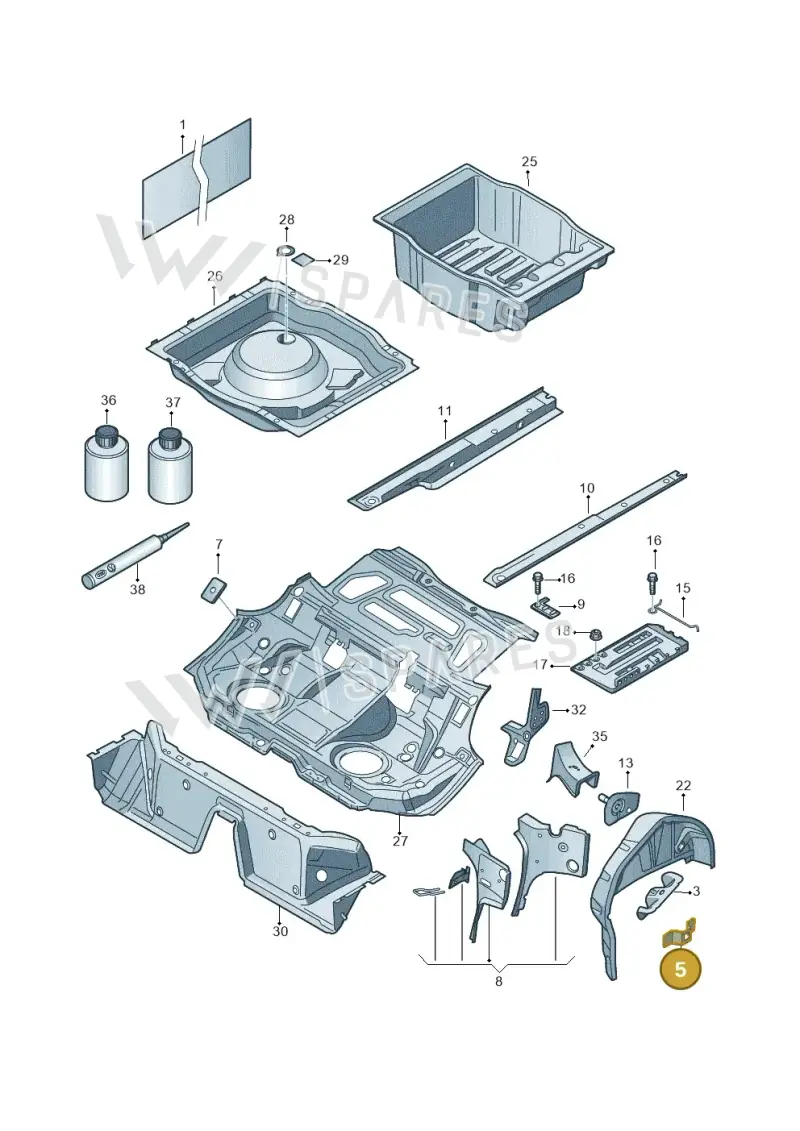 3C0802684 — Volkswagen Passat CC (2011-2016) diagram 460803500, position 5