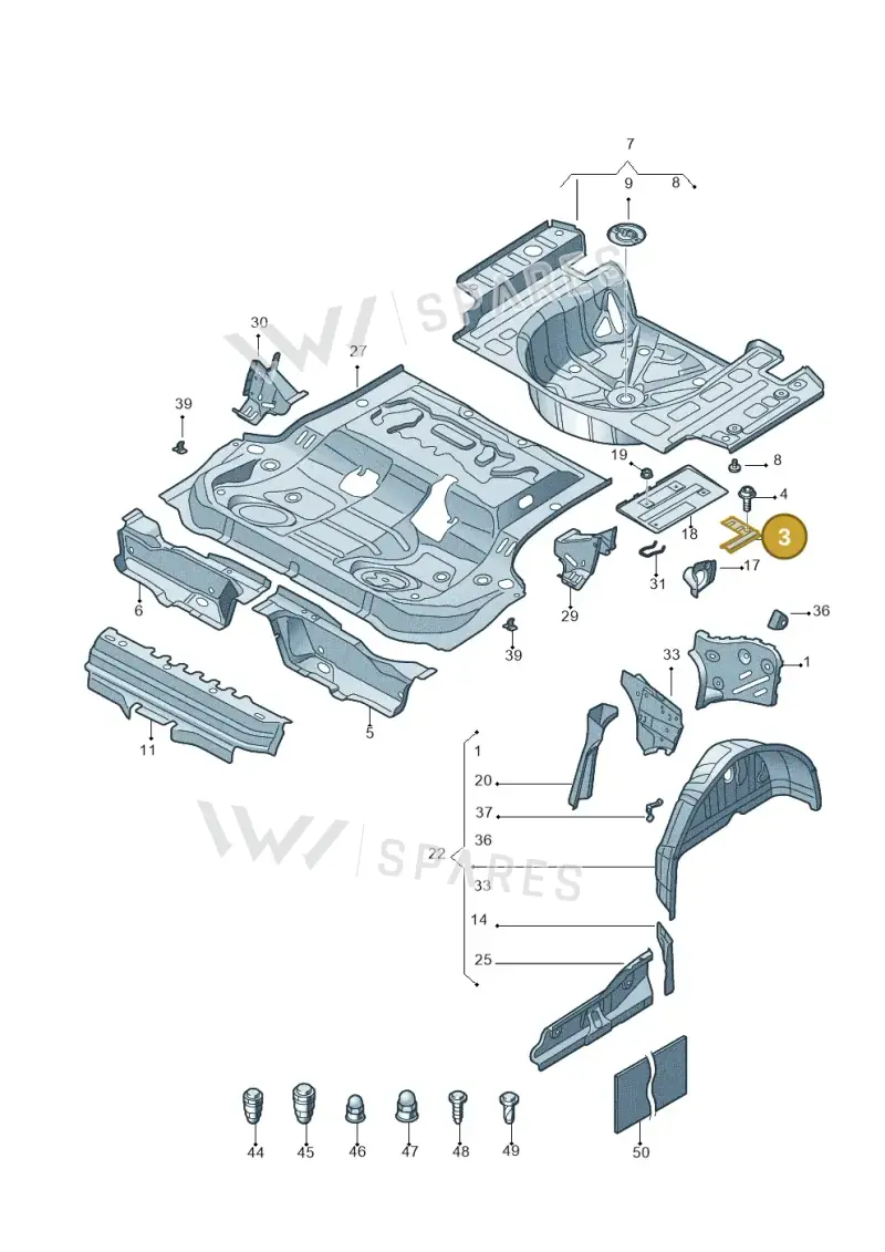 3C0803123 — Volkswagen New Passat (2015-2022) diagram 691803500, position 3