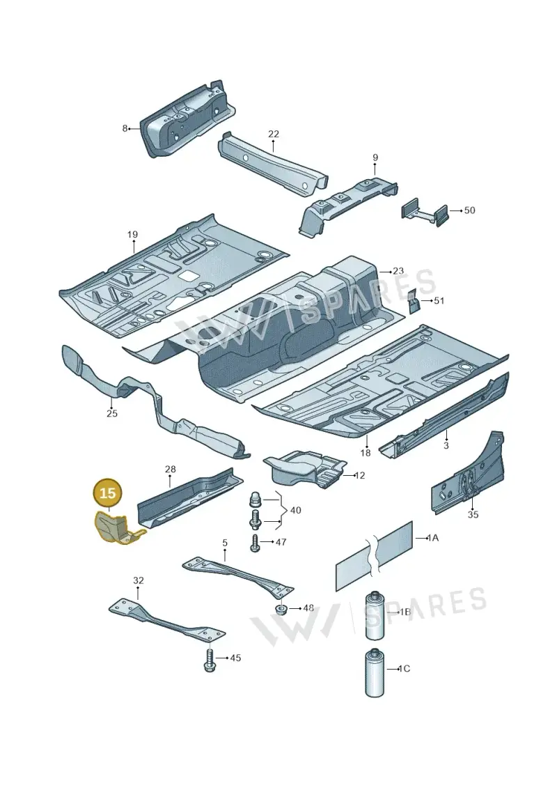 3C0803126 — Volkswagen Passat CC (2011-2016) diagram 460803300, position 15