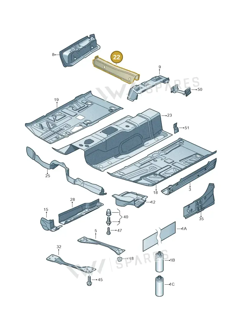 3C0803234 — Volkswagen Passat CC (2011-2016) diagram 460803300, position 22
