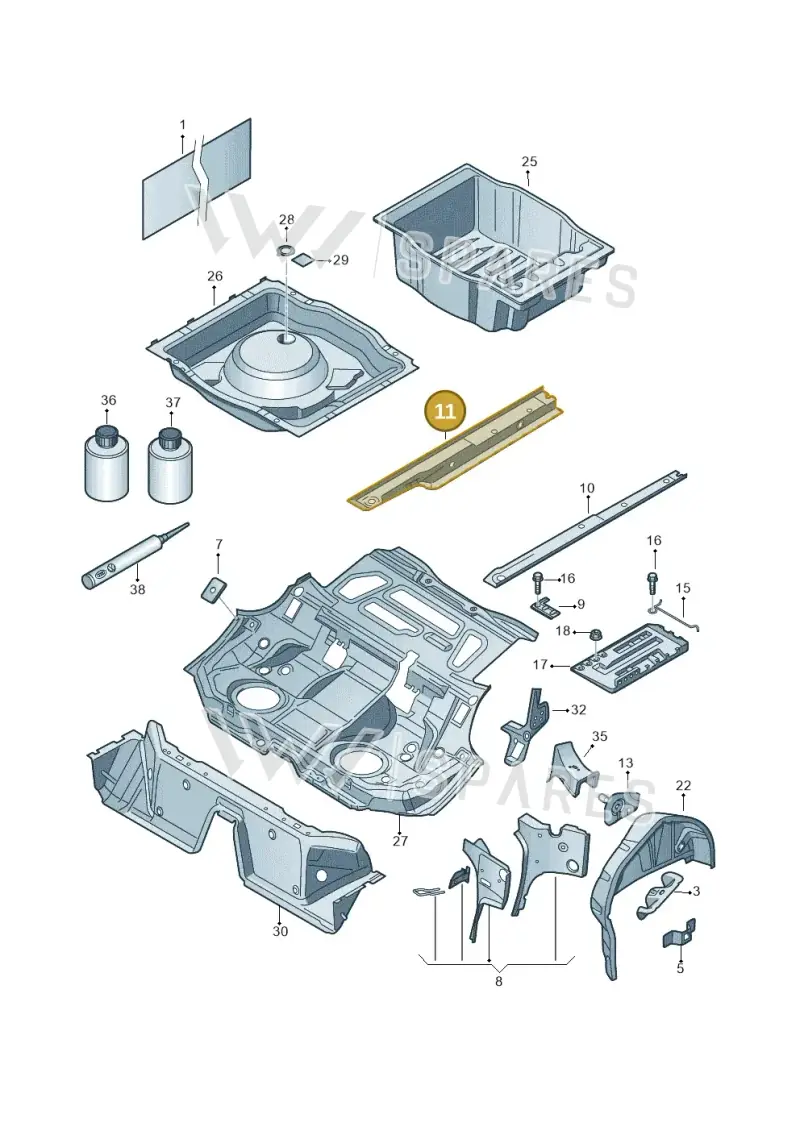 3C0803402 — Volkswagen Passat CC (2011-2016) diagram 460803500, position 11