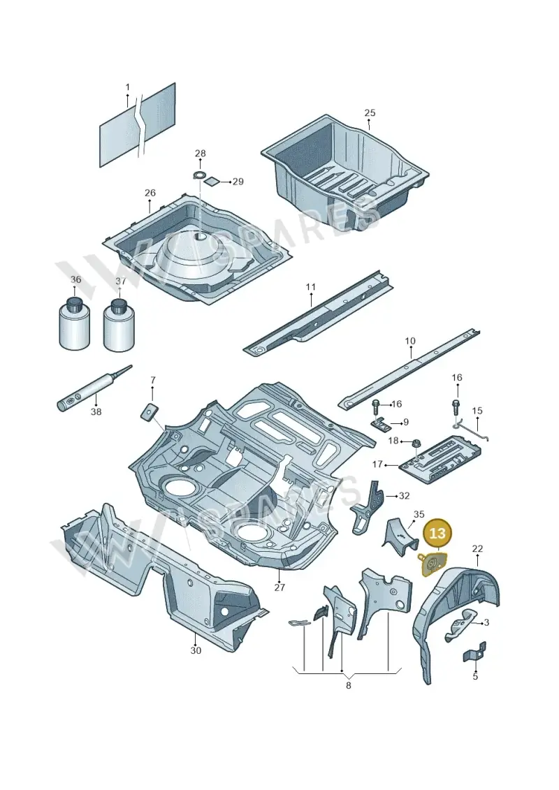 3C0804094 — Volkswagen Passat CC (2008-2012) diagram 460803500, position 13