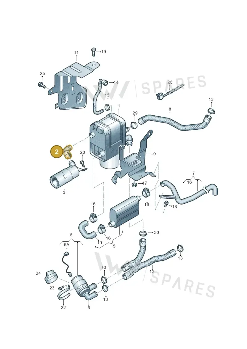 3C0819547 — Volkswagen Passat CC (2011-2016) diagram 649819700, position 2