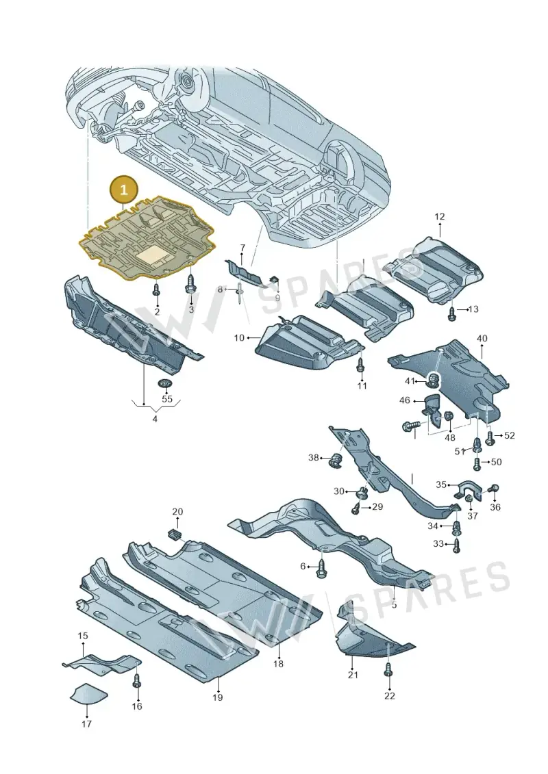 3C0825235M — Volkswagen Passat/4Motion         08 (2007-) diagram 460825100, position 1