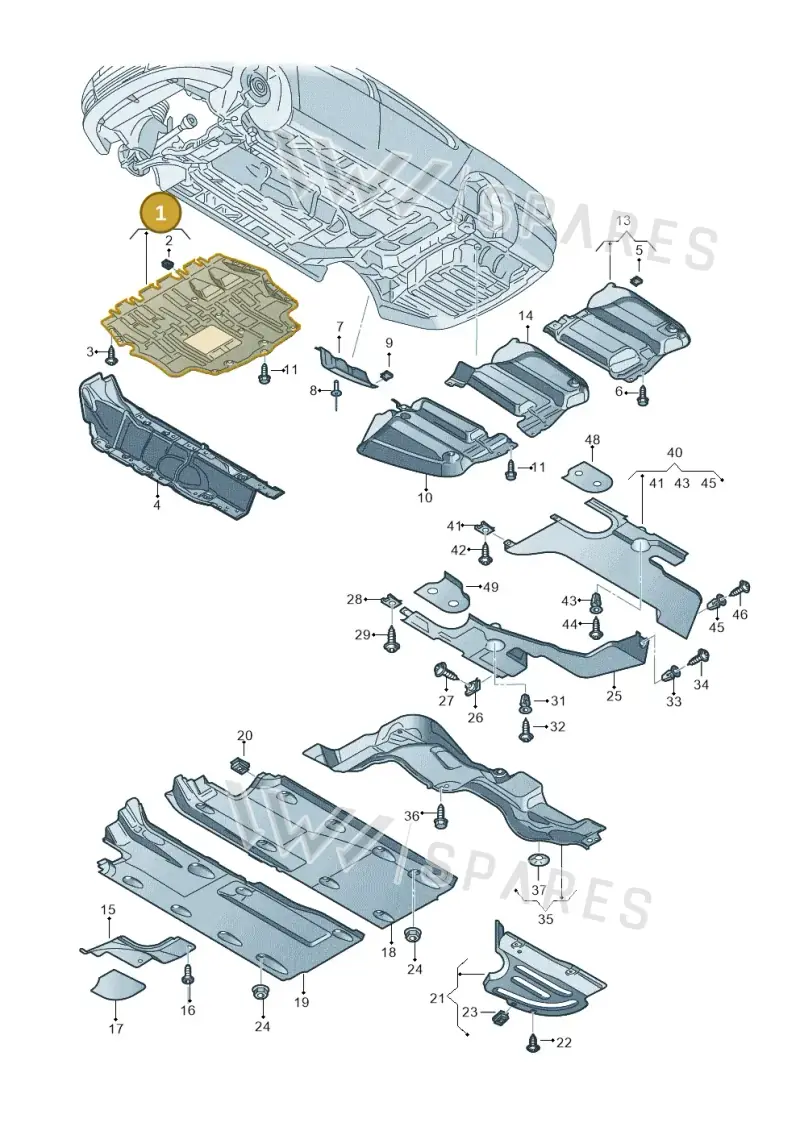 3C0825235M — Volkswagen Passat CC (2011-2016) diagram 645825100, position 1