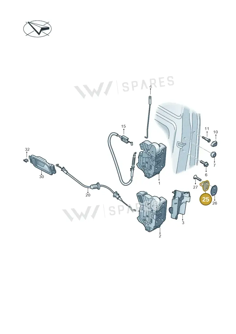 3C0837033C — Volkswagen Amarok twin cab (2022-) diagram 683837000, position 25
