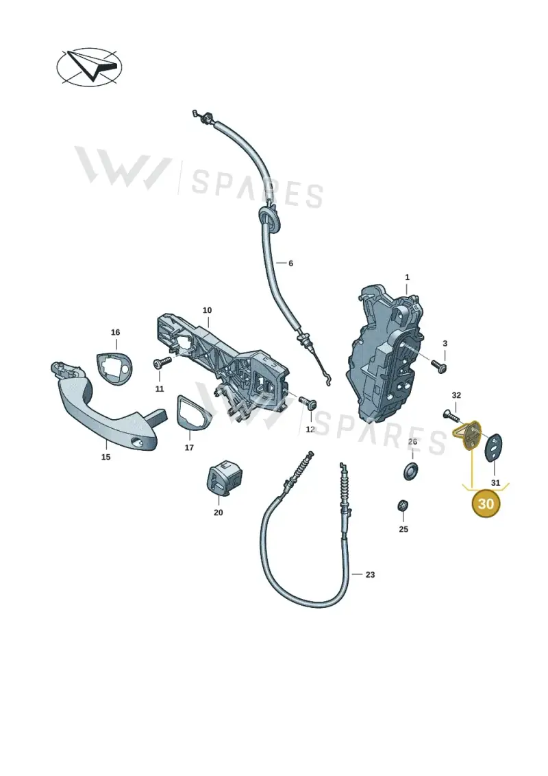 3C0837767A — Volkswagen ID.Buzz (2022-) diagram 2ka837000, position 30